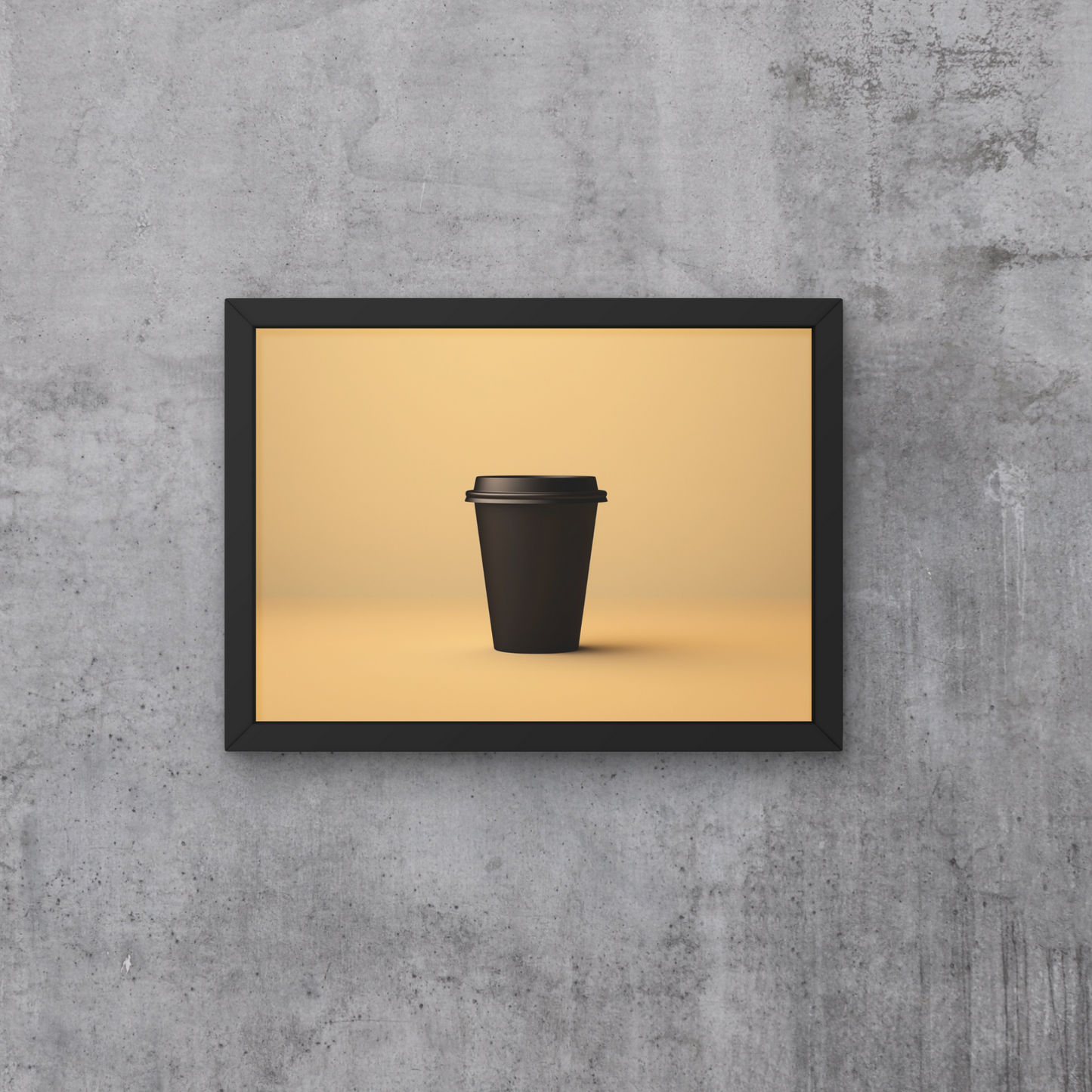 Minimalist Coffee Cup Art, Digital Print, Modern Kitchen Decor, Warm Neutral Wall Art, Digital Download, Large Wall Art