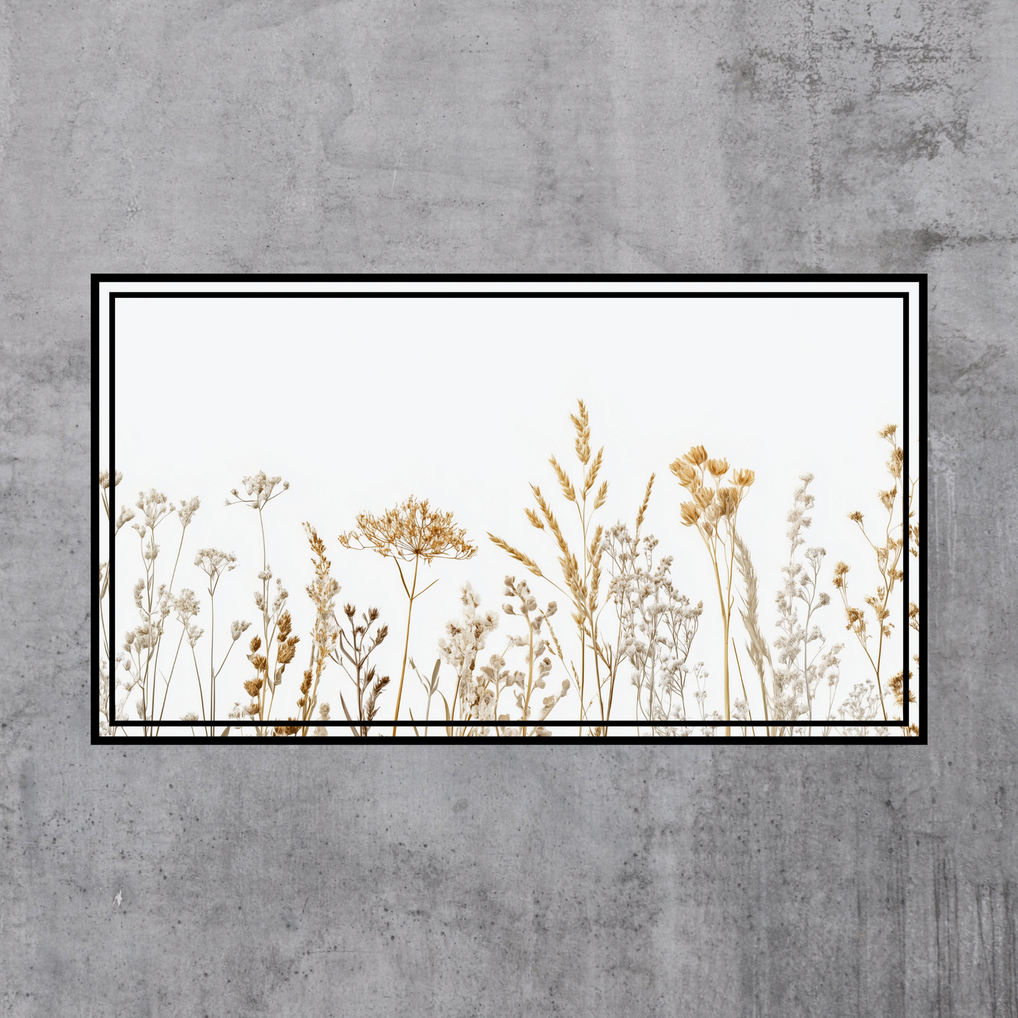 Dried Botanical Wall Art, Digital Print, Minimalist Nature Decor, Neutral Floral Artwork, Digital Download, Large Wall Art